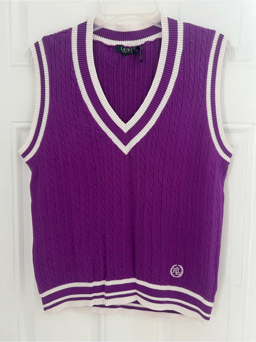 Ralph Lauren Golf Women’s Sleeveless Pullover Purple Sweater Vest Size XL # 961